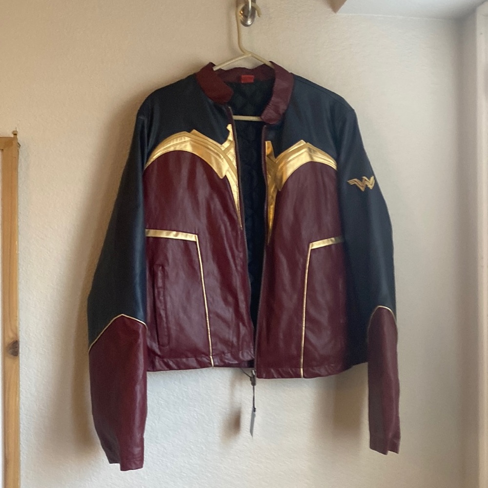 Faux leather Wonder Woman jacket!